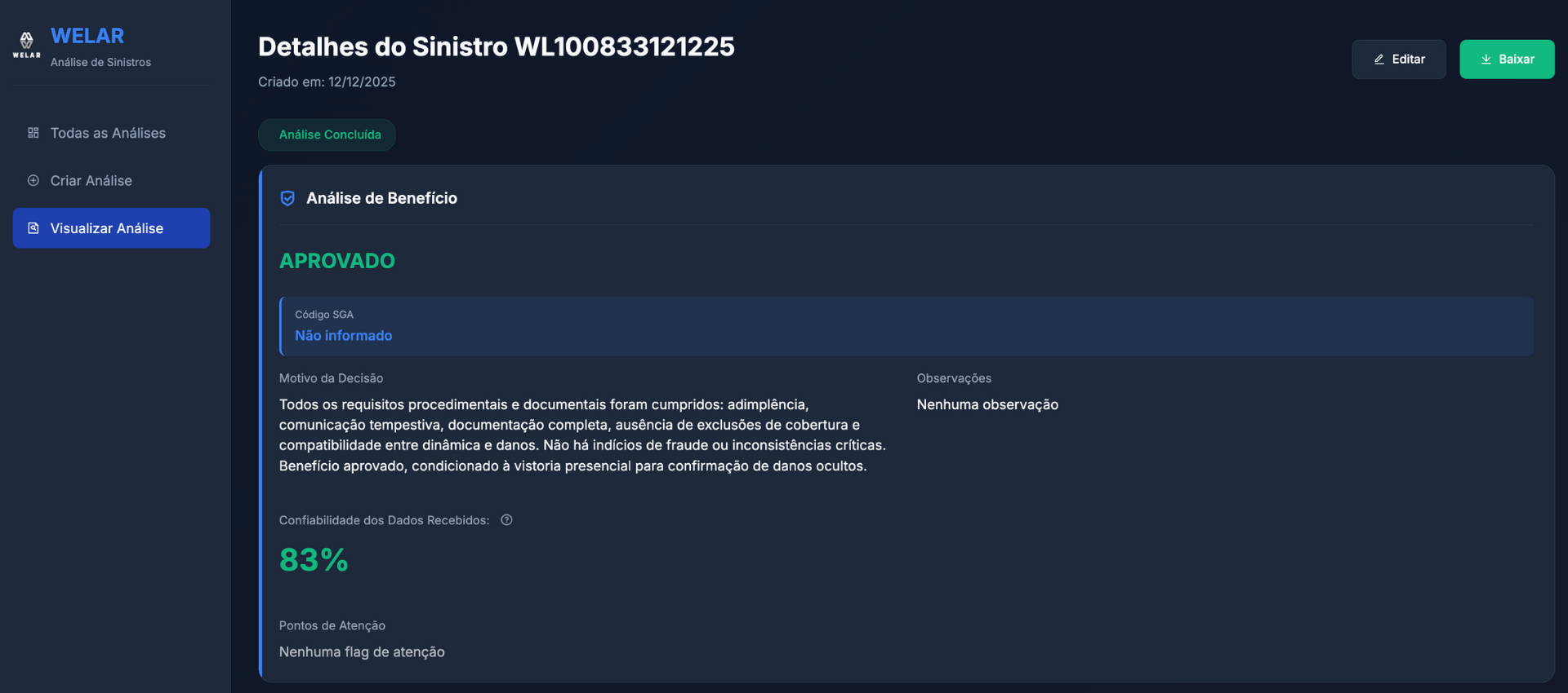 Página de visualização completa